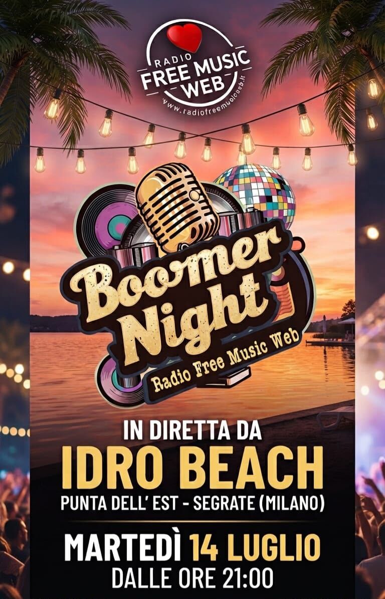 Radio Free Music lancia la "Boomer Night" all'Idro Beach con Beppe & Antonio!